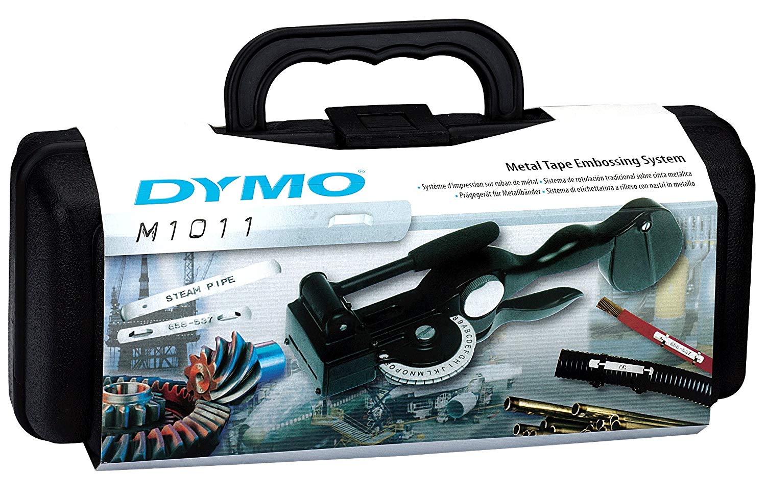 DYMO Rhino M1011 Industrial Embossing Label Maker Tool, Black