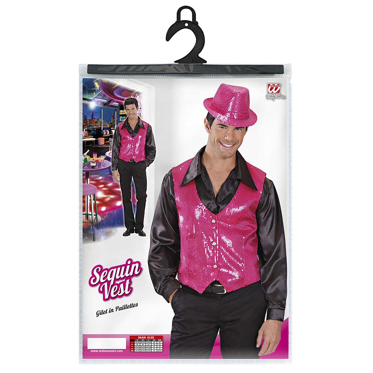 Widmann 9322G ? Sequins Vest for Men, Pink, L - Image 2