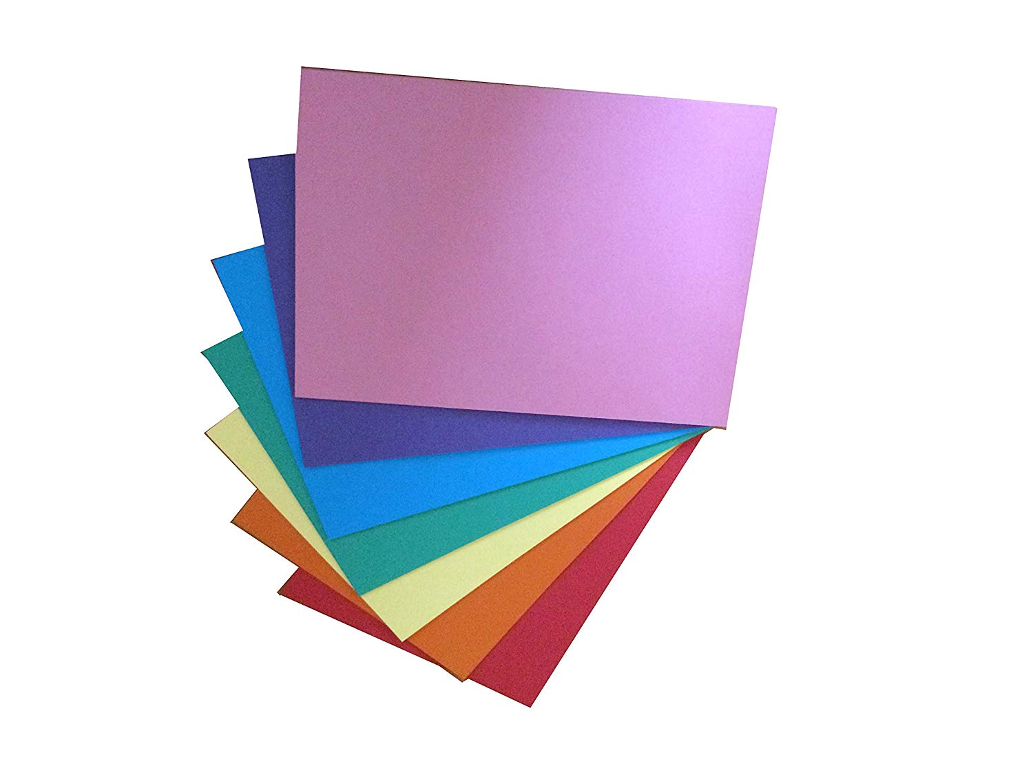 House of Card and Paper Rainbow A4 220 GSM Coloured Card (Pack of 50), Rainbow,Yellow,Orange,Blue,Green,Red,Pink,Purple