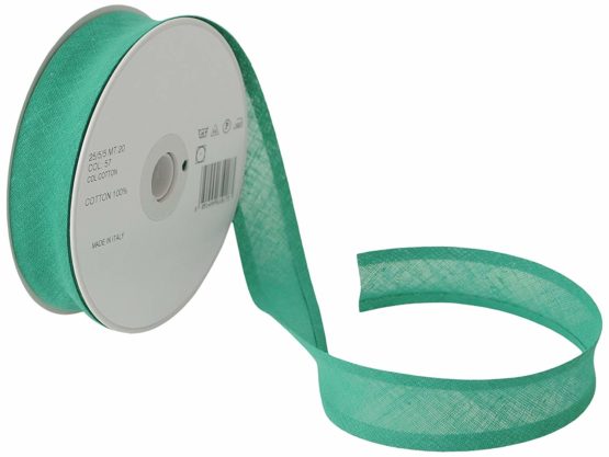Inastri 25/5/5 mm Cotton Bias Binding, Green
