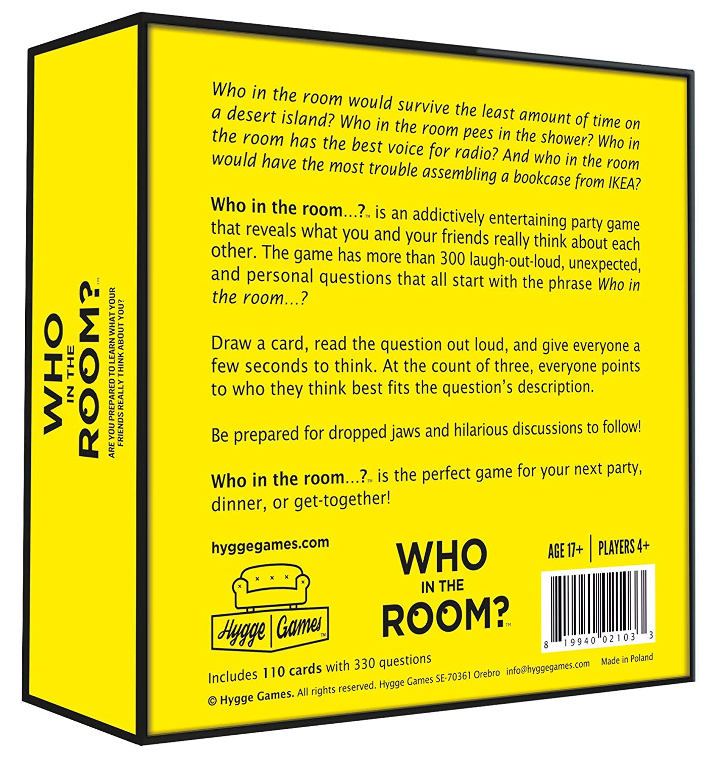 Who in the room? 21033 "Are You Prepared to Learn What Your Friends Really Think About You? Card Game, Yellow - Image 2