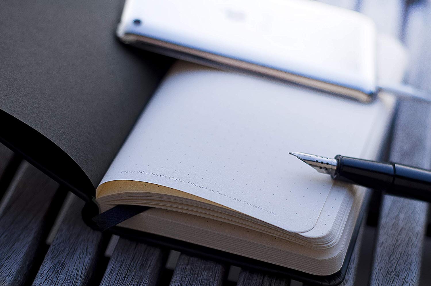RHODIA 118769C, Rigid Notebook Webnotebook Black, A5, Dotted Dot, 192 pages, Clairefontaine Ivory Paper 90 g/m, Bookmark - Image 3