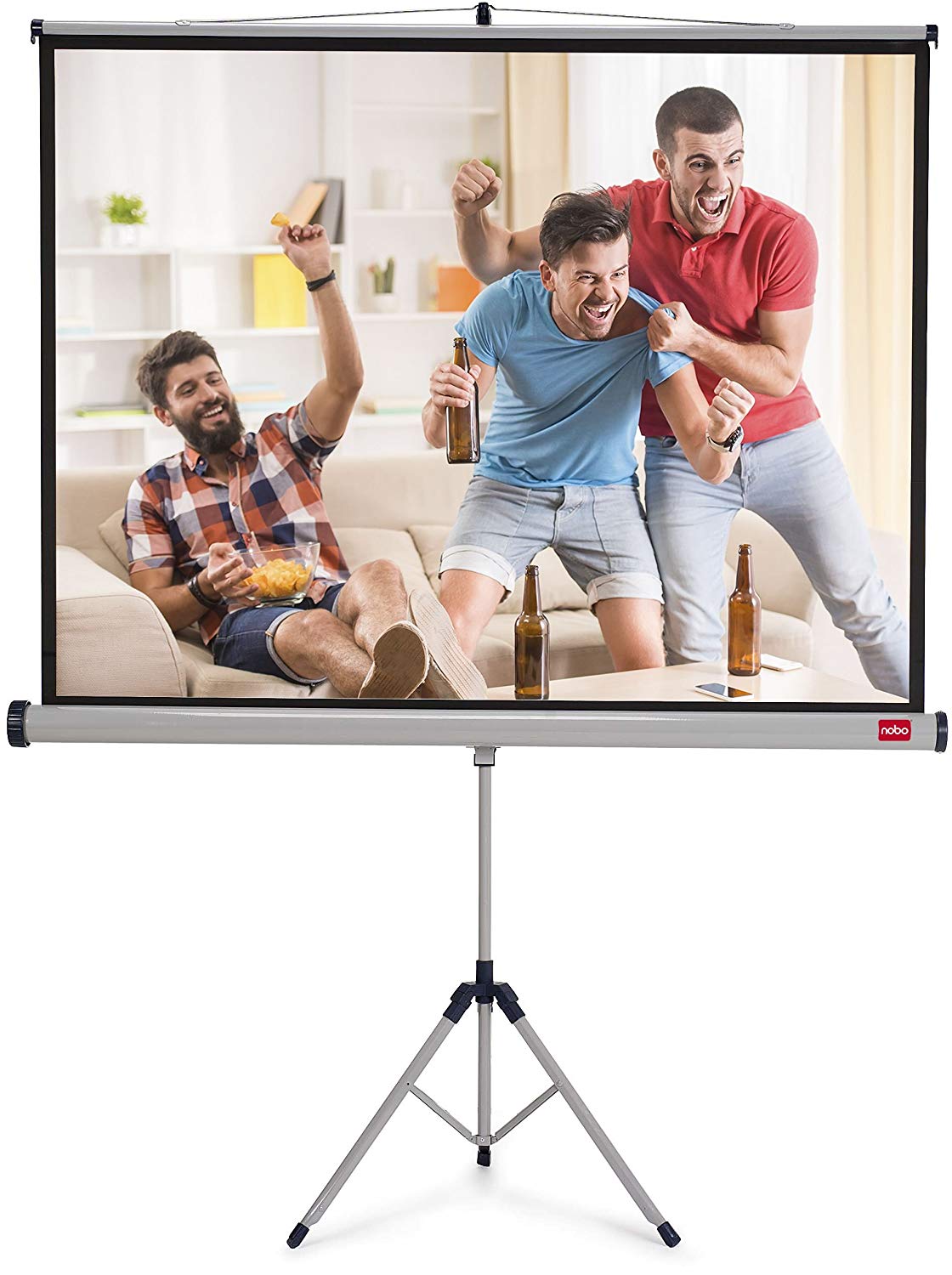 Nobo Flexible Projection Screen Tripod, Lightweight Pop-Up Matte White Projector Surface With Stand, Portable & Free Standing - Image 2