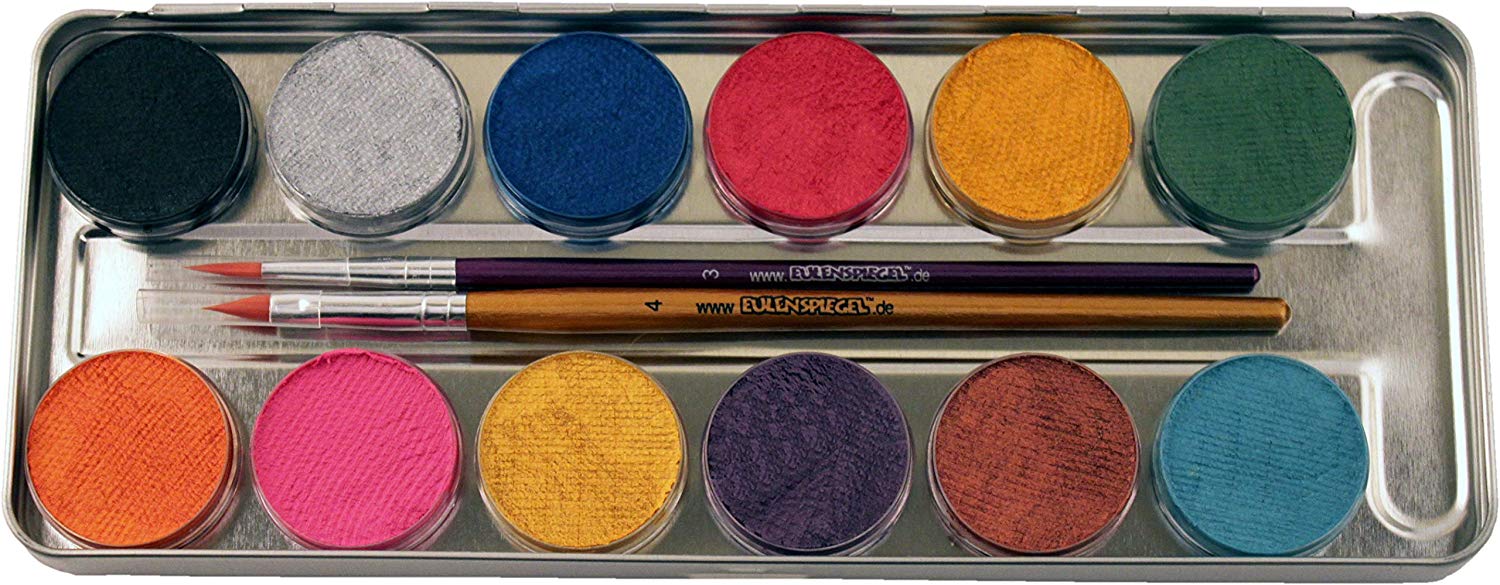 Creative Eulenspiegel Twelve Pearlised Colors Metal Palette, Multi-color - Image 2