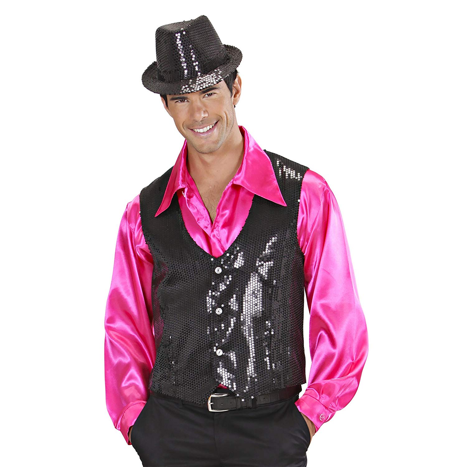 Widmann 9322G ? Sequins Vest for Men, Black, L - Image 4
