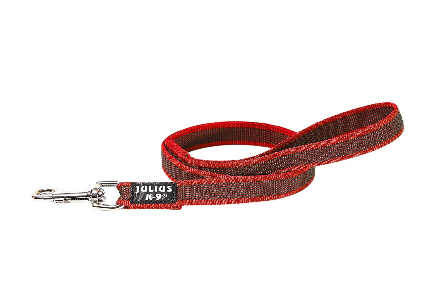 Color & Gray Super-Grip Leash with Handle, 20 mm x 1,2 m, Red-Gray