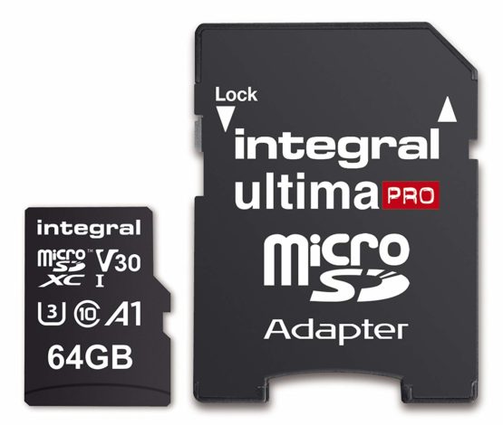 64GB Micro SD Card 4K Ultra-HD Video Premium High Speed Memory Microsdxc Up To 100MB/S V30 UHS-I U3 A1 C10, by Integral - Image 3