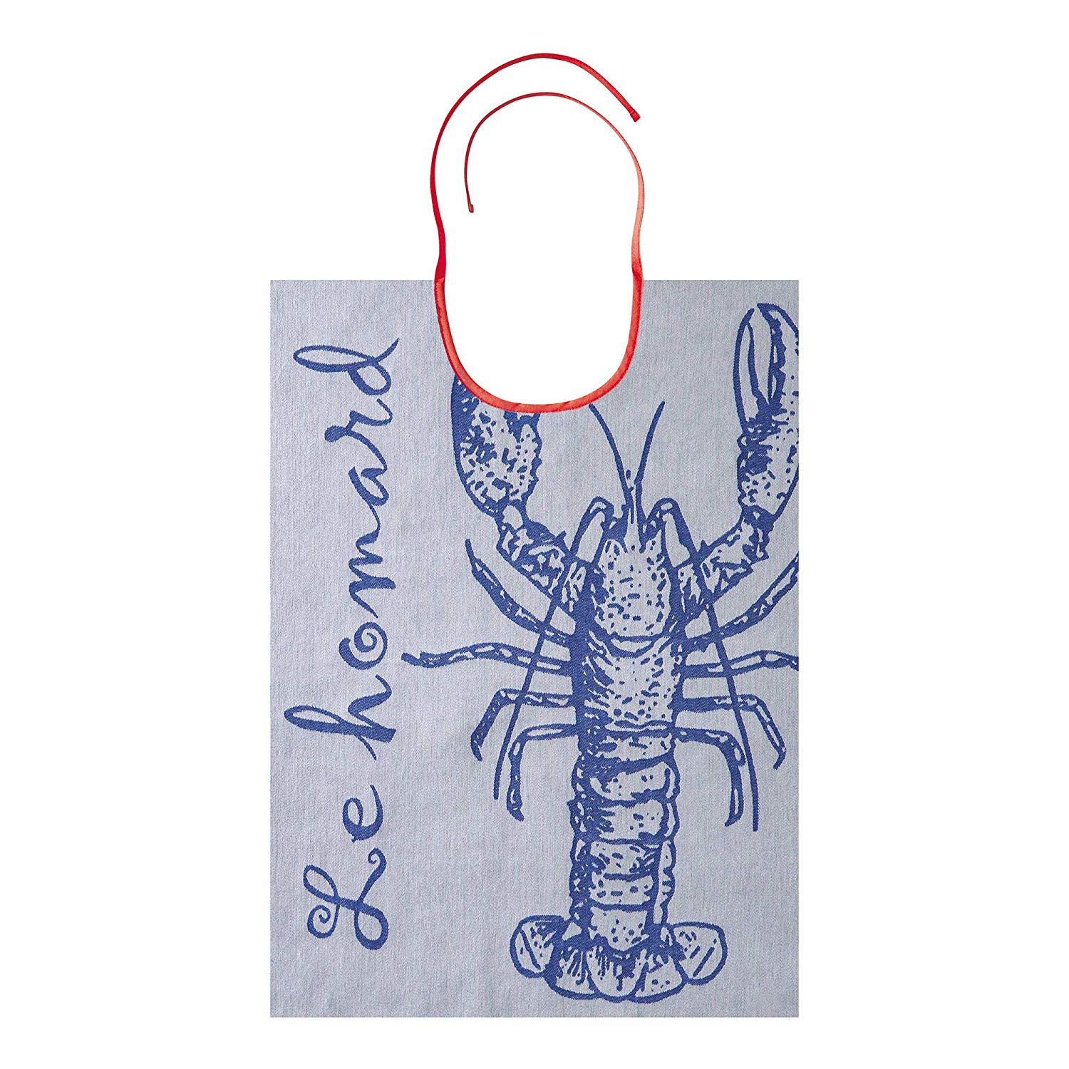 Coucke Lobster Bib - Cotton Blue, 43 x 60 x 0.3 cm, 43x60x0.3 cm