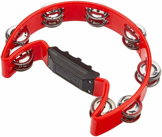 GEWA BSX Schellenring Halbmond (16-Paar verchromte Schellen) rot