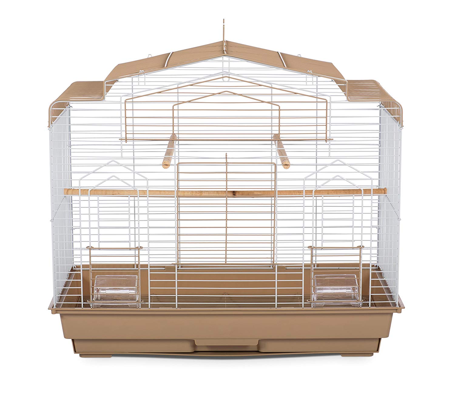 PREVUE PET PRODUCTS SP50051 Barn Style Bird Cage, Brown/White, Brown & White, 66 cm L x 36 cm W x 60 cm H