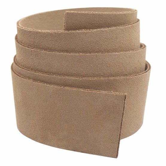 Realeather Crafts Suede Strip Beige, 1.5 x 42