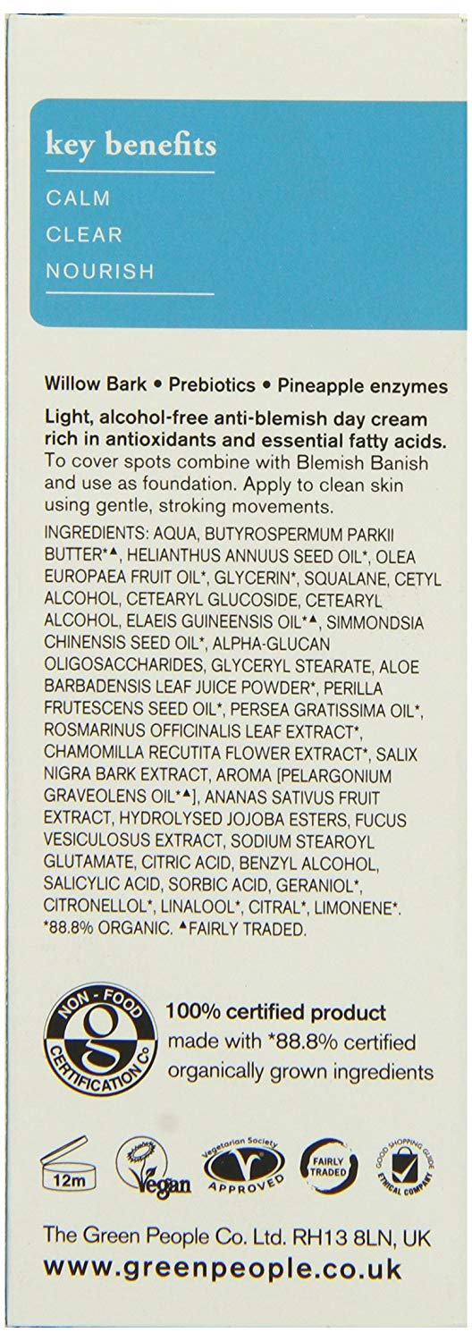 Green People Day Solution Cream SPF15 - Hydrate, Balance & Protect with Organic, Vegan Formula - 50ml, White, 1 g (Pack of 1) - Image 3
