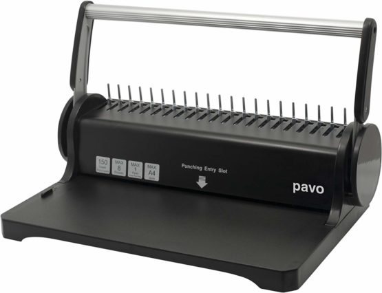 PAVO Smartmaster 2 Binding Machine Kit Includes 25x Covers and Combs - Silver/Black - Image 2