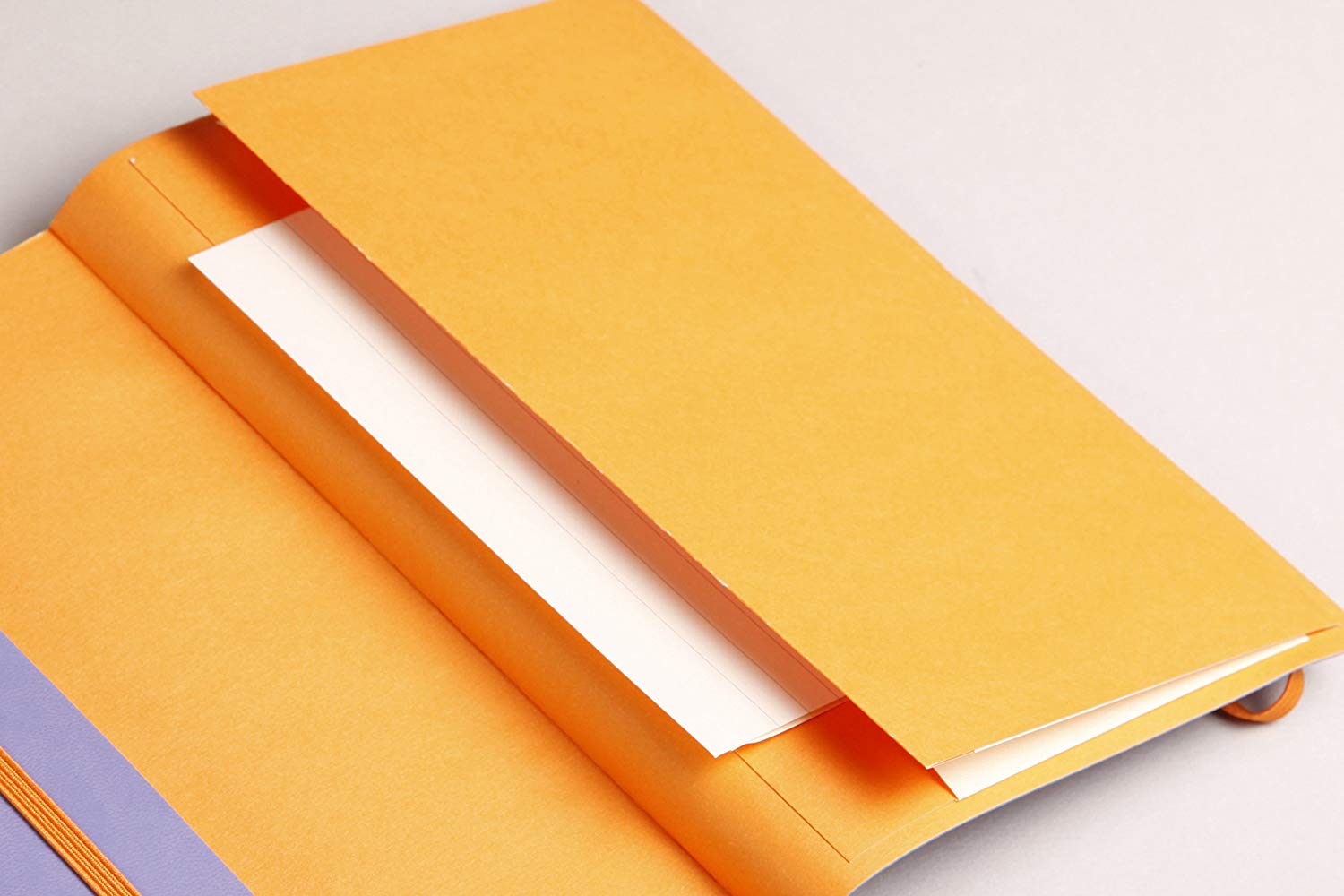 RHODIA 117465C, Orange Soft Notebook, A5, Dotted Dot, 160 pages, Ivory Clairefontaine Paper 90 g/m, Bookmark, Elastic Closure - Image 2