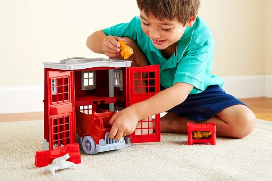 Green Toys Fire Station Playset - Image 2