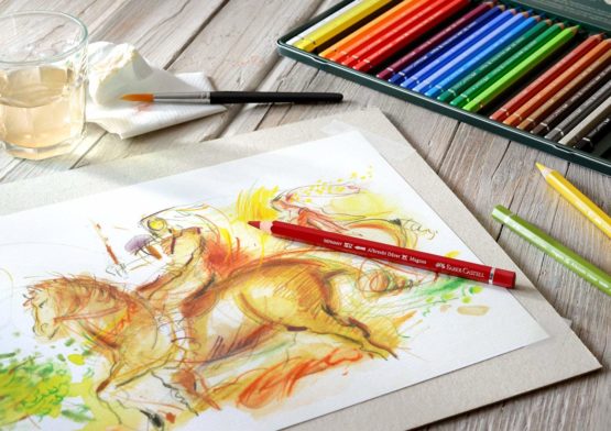 Faber-Castell Albrecht Dürer Magnus Watercolour Pencils, Set Of 30 - Assorted Colours - Presented in a high quality stunning wedge stained wooden box - Image 3