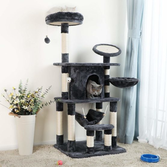 FEANDREA Cat Tree Multi-level Cat Play House Sisal Scratching Pad and Posts PCT25G - Image 2