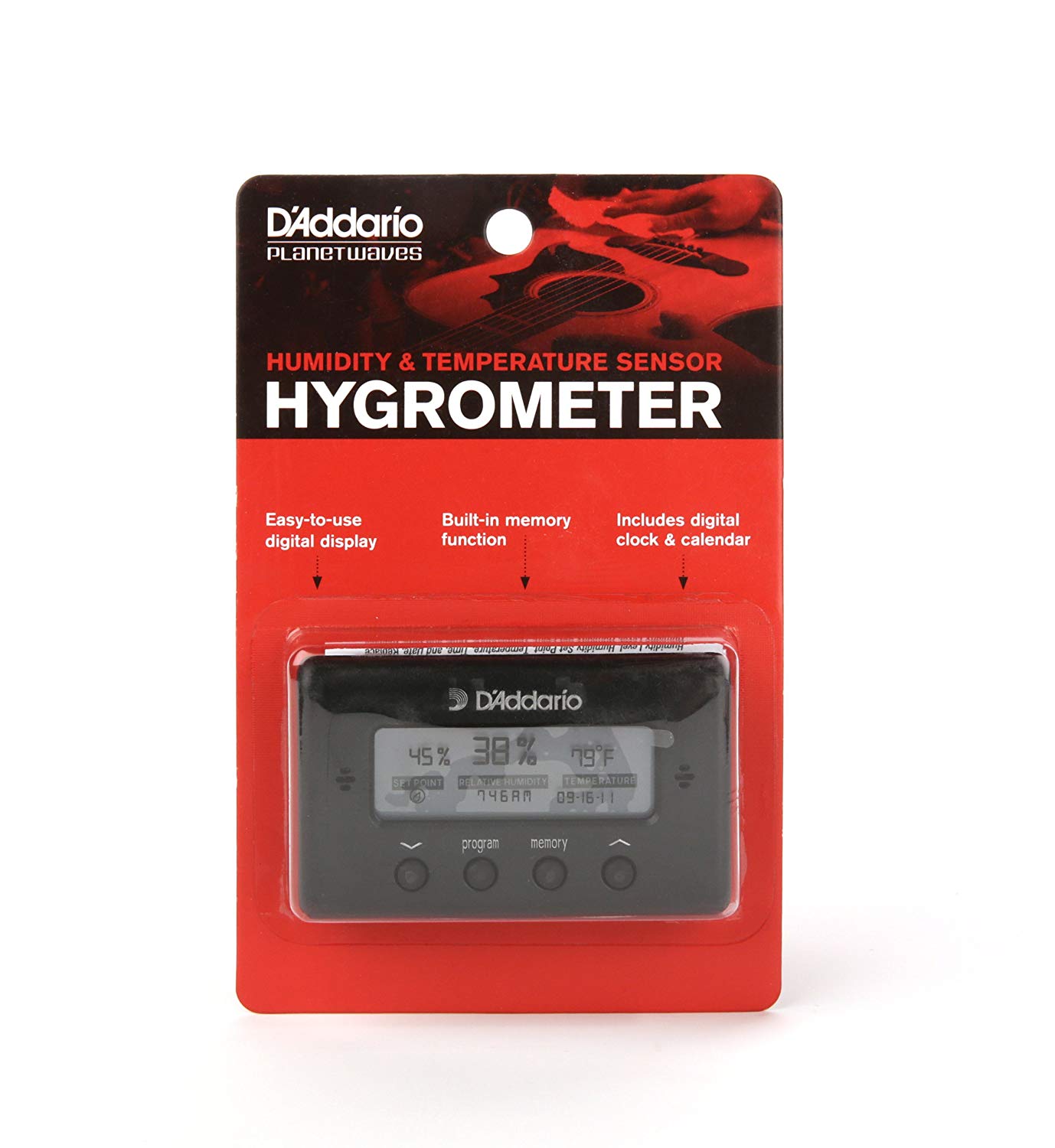 Planet Waves Hygrometer Humidity And Temperature Sensor, black - Image 2