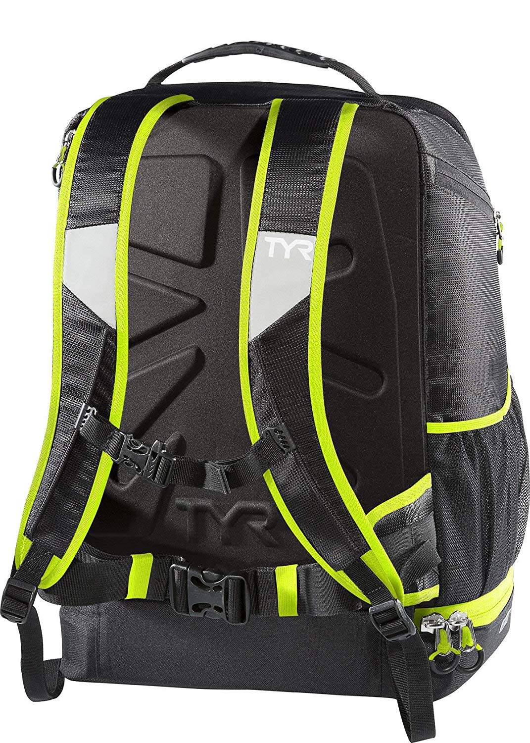 TYR Apex Transition Backpack Triathlon Bag - Black/Fl Yellow, Free size - Image 3