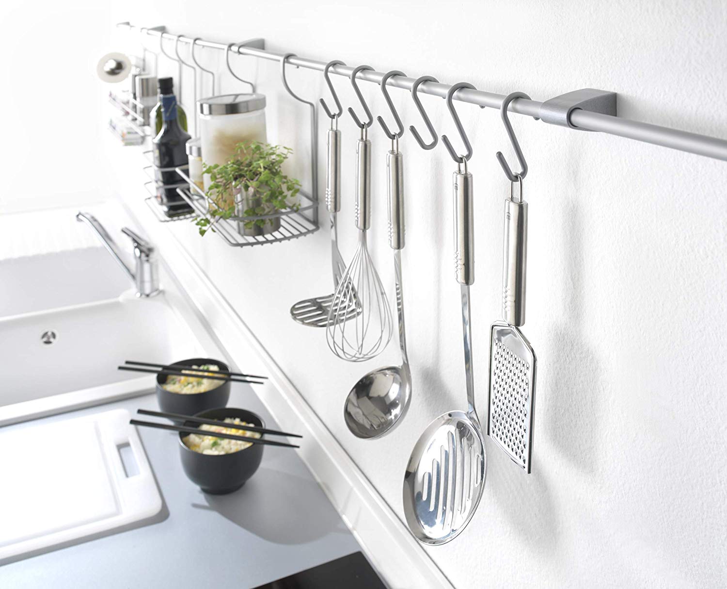 Metaltex "City Hanging Rack, Silver, 60 cm - Image 4