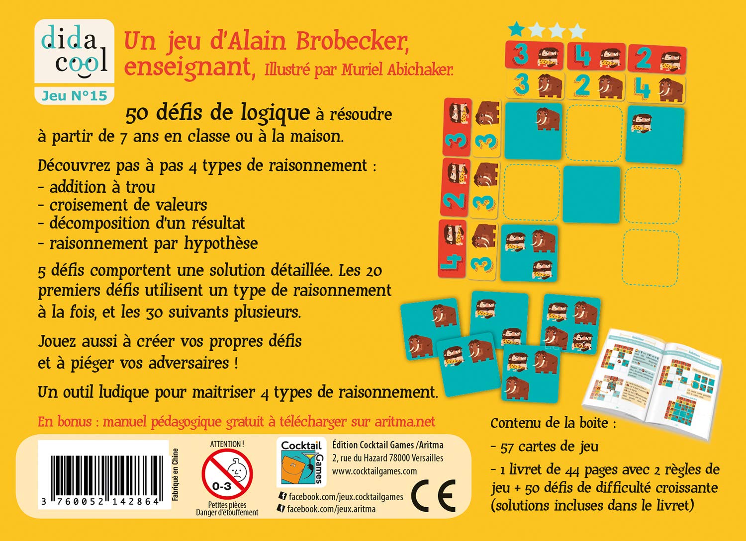 Aritma logidingo-50 Logic Challenges, Yellow, Petit - Image 2