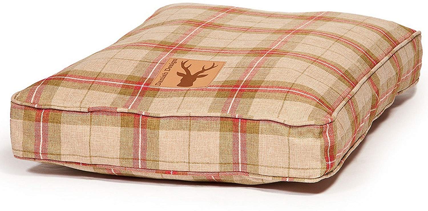 Danish Design Newton Moss Orange Brown Check Dog/Puppy Box Duvet Cover Medium, Moss, Orange Brown, Medium 88x67x14cm - Image 2