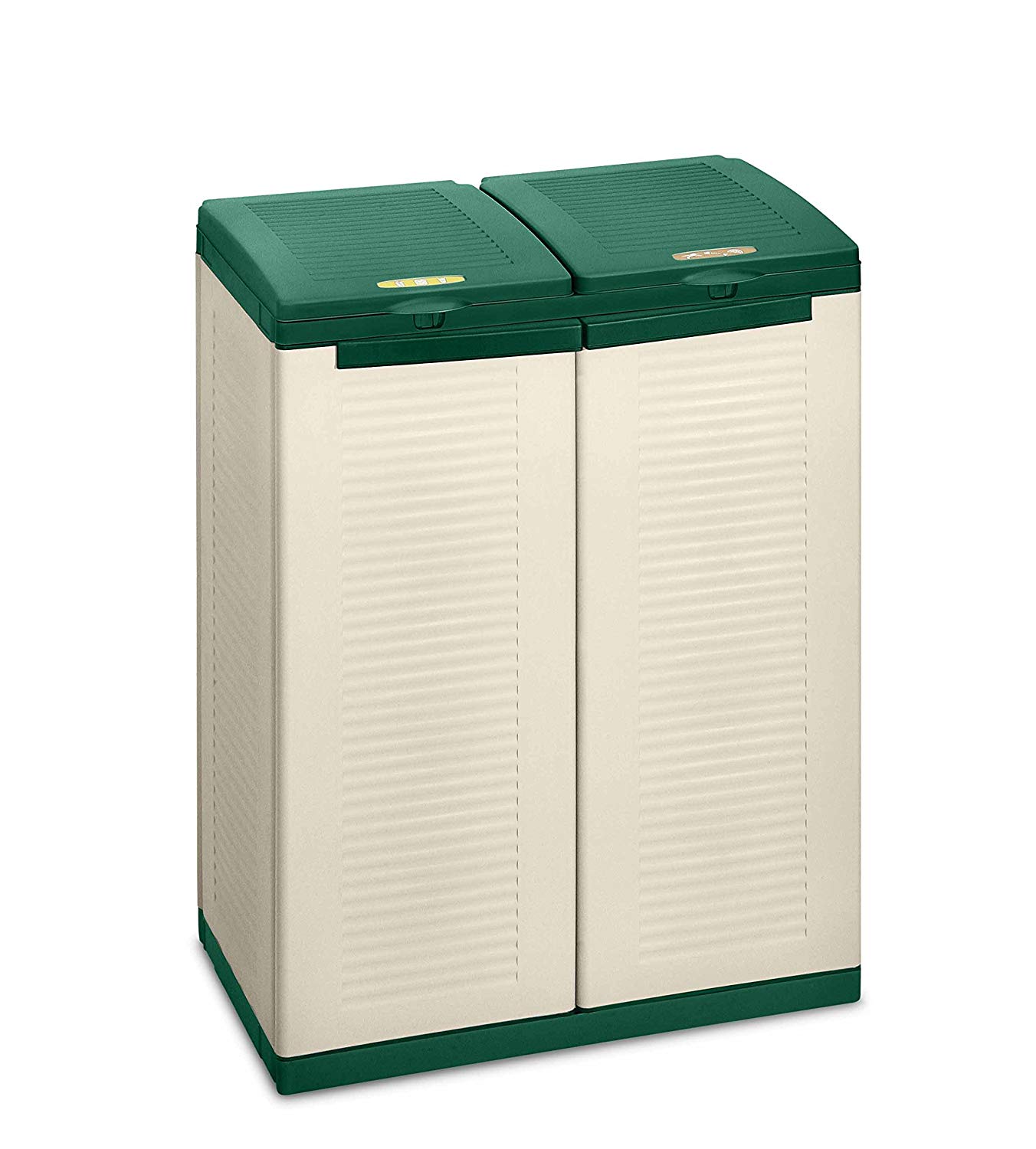 Terry, Ecocab 2, Cabinet for Selective Waste Collection 2 Compartments - 68x39x88.7 cm, Beige, 68x39x88,7 cm