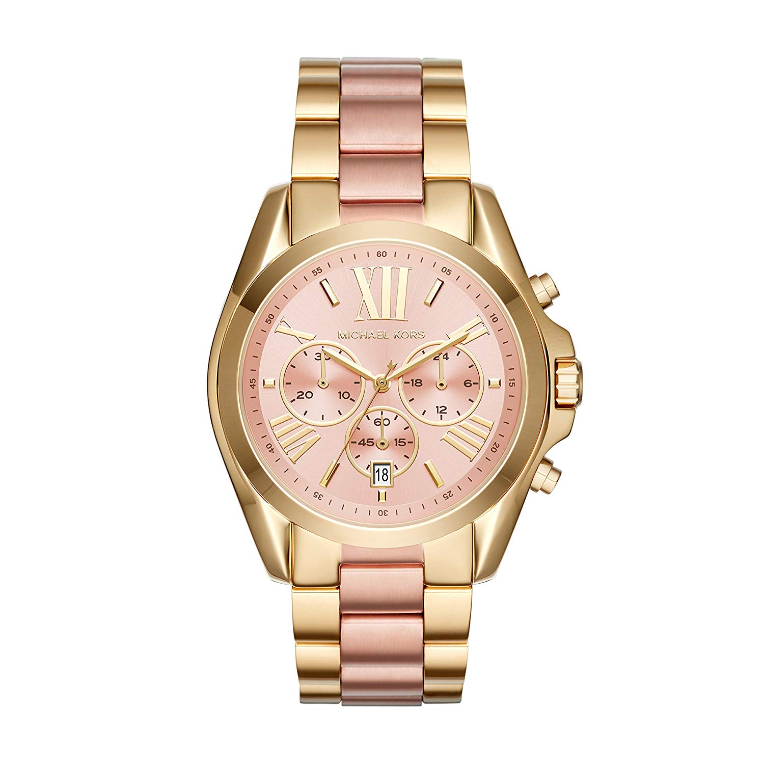 Michael Kors MK6359 Mens Bradshaw Watch, Gold Tone and Rose Gold Tone, 43MM
