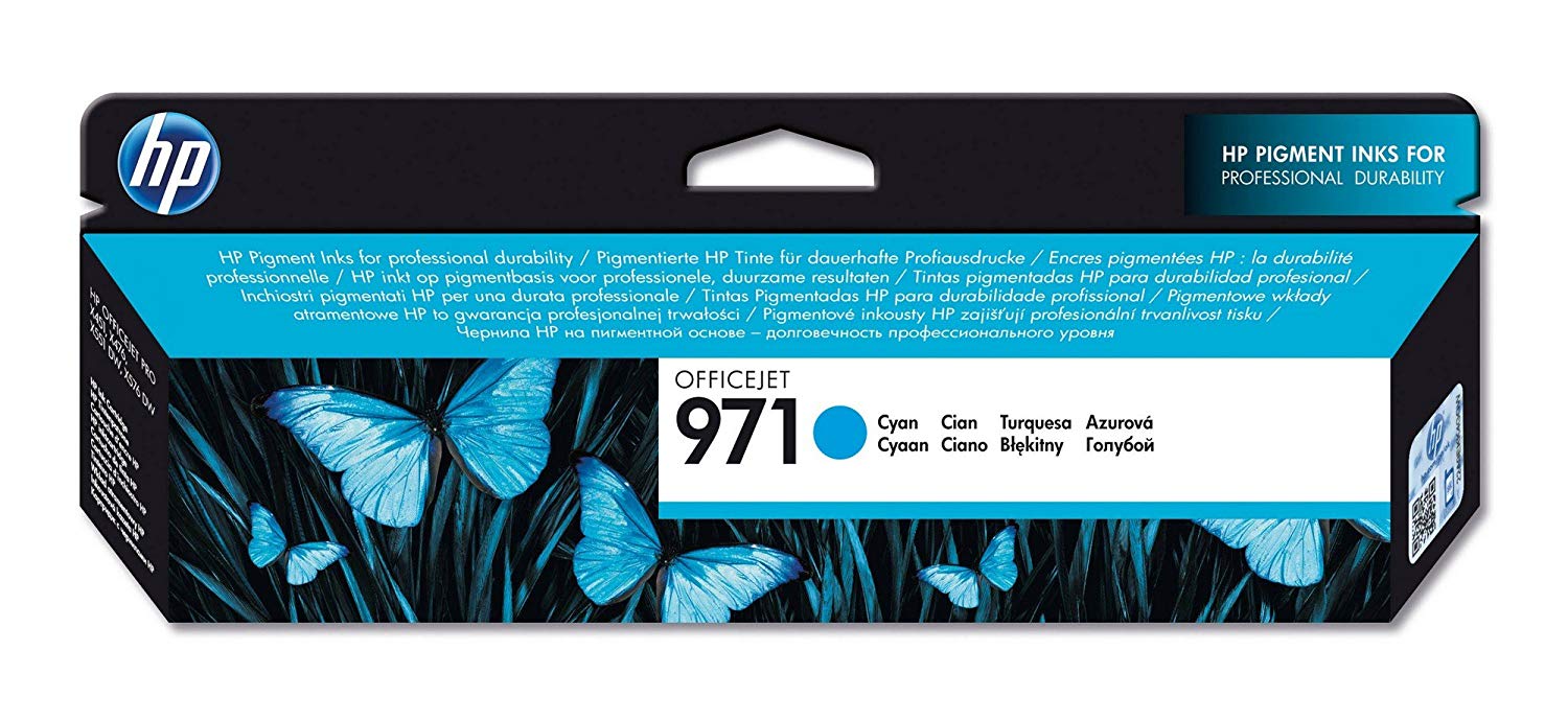 HP CN622AE 971 Original Ink Cartridge, Cyan, Single Pack, Standard