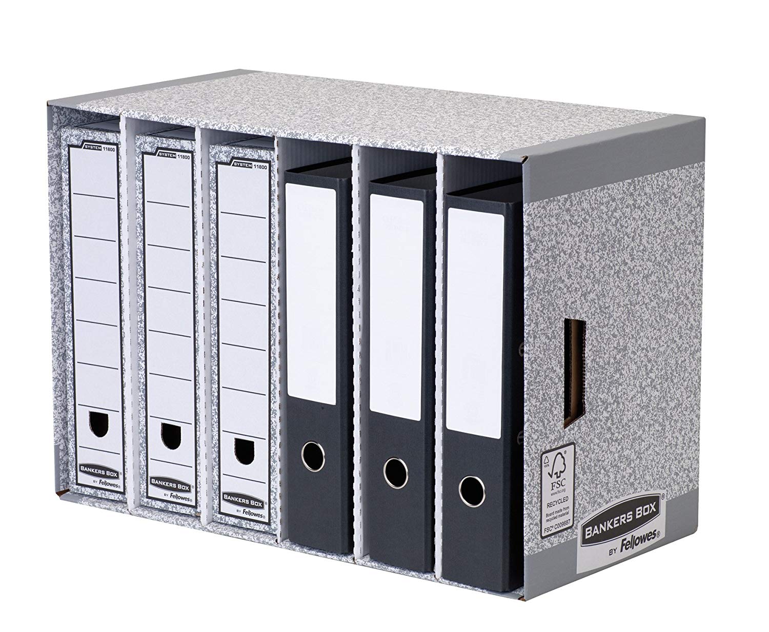 Bankers Box System Storage Module with Drawers for Binders or Archive Boxes, Gray, 22.83 x 15.75 x 11.42 inches