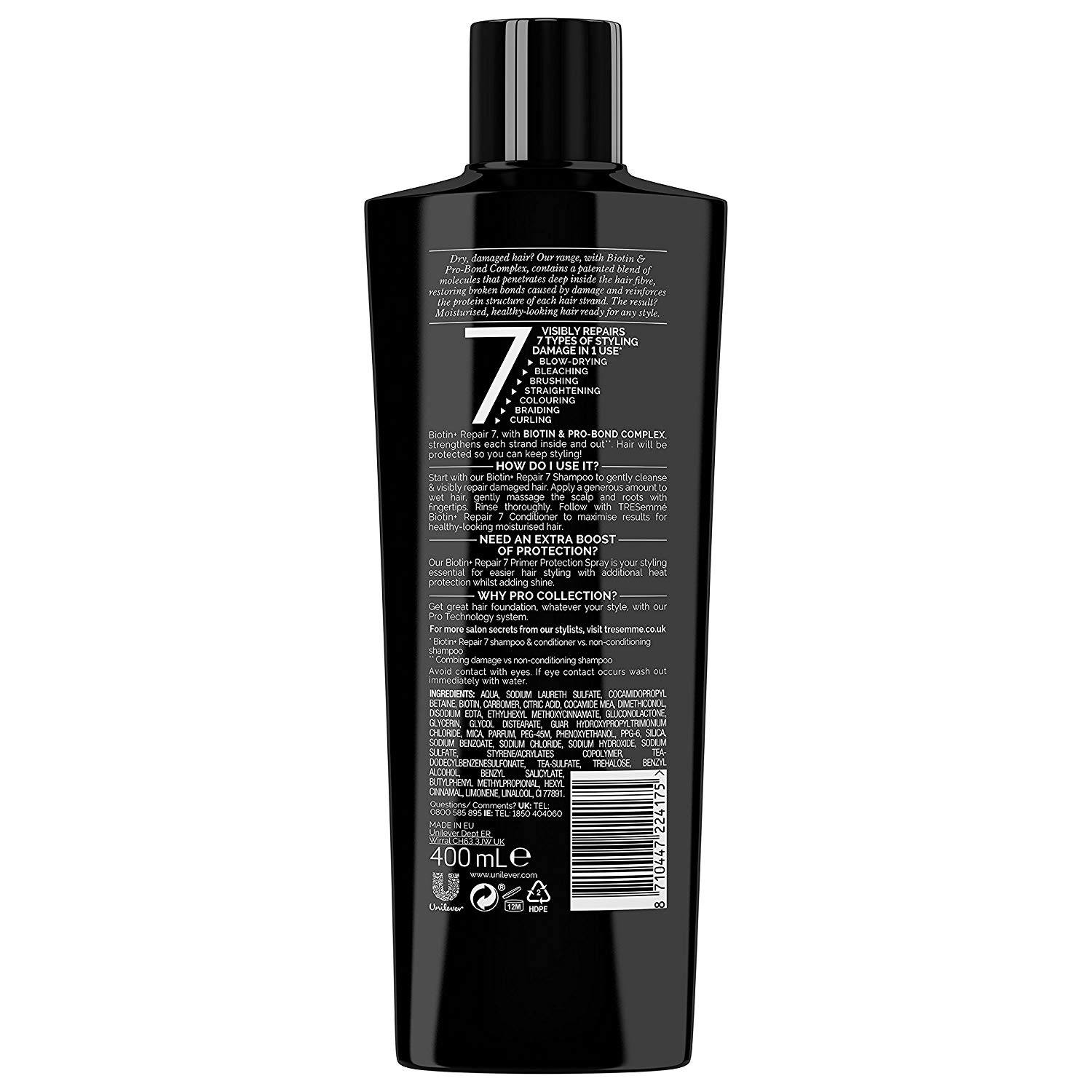 Tresemme, Cleansing Biotin Shampoo, Hair Care for Women Repairs And Moistuiriserises Damaged Hair - Image 2