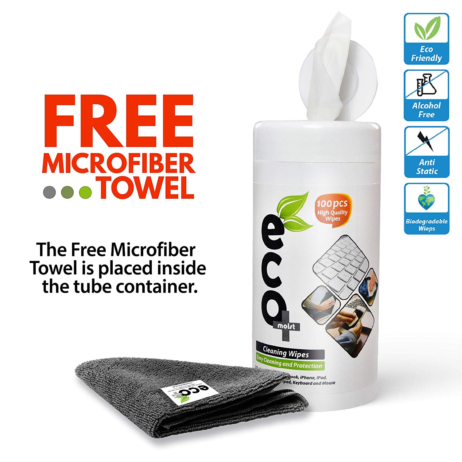 Cleaning Wipes LCD LED Plasma TV PC Notebook Monitors Mobile Phones Tablet Keyboard