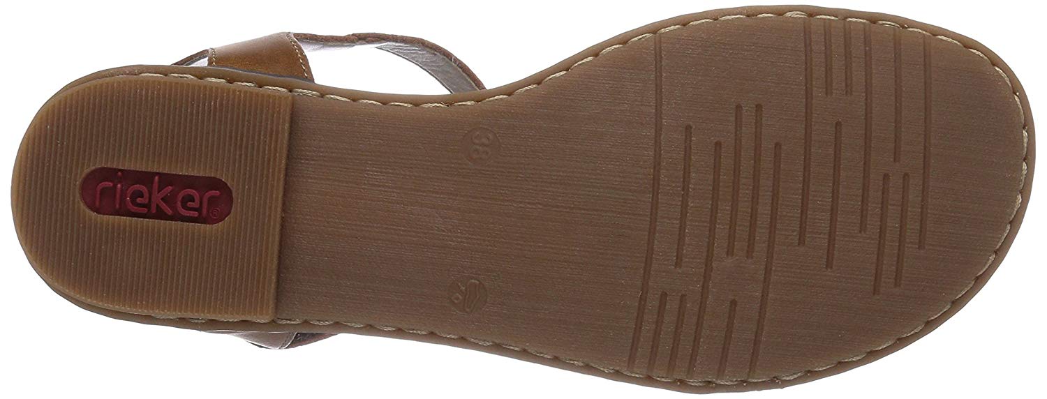 Rieker 64278-16, Women’s Heels Sandals, Blue (Navy/Tan), 8 UK (42 EU) - Image 4