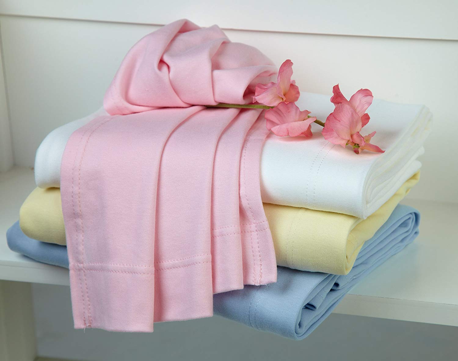 Clair de Lune 2 Pack Fitted Jersey Cotton Moses Basket Sheets 74 x 30 cm (Pink) - Image 3