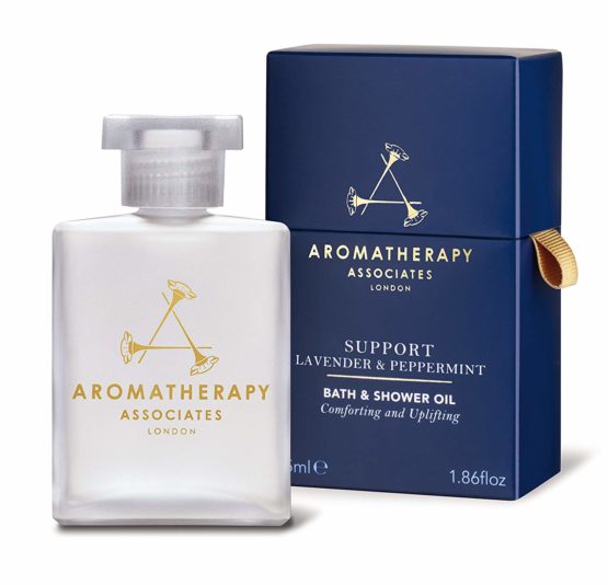 Aromatherapy Associates Support Lavender & Peppermint Bath And Shower Oil 55ml, this combination eases sunburn, dissolves tension headaches and counters moments of over-indulgence.