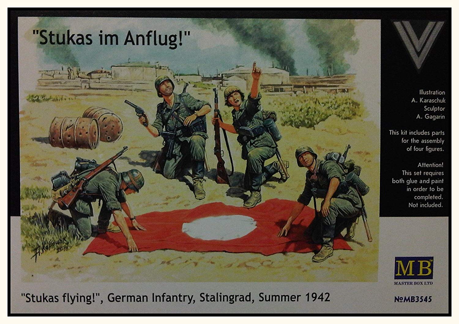 Masterbox 1:35 Scale Stukas im Anflug German Infantry 1942, Earth tones