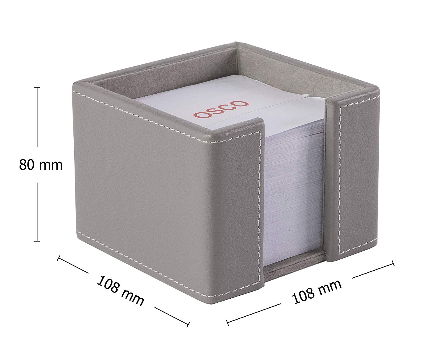 OSCO Faux Leather Memo Pad Holder with 750 White Sheets, Premium Desk Note Dispenser & Office Message Pad - Image 3