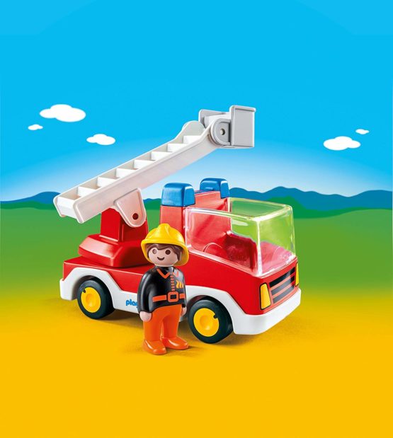 Playmobil 1.2.3 - 6967 Fireman with Ladder Unit Fire Truck, for Ages 1.5+ - Image 2