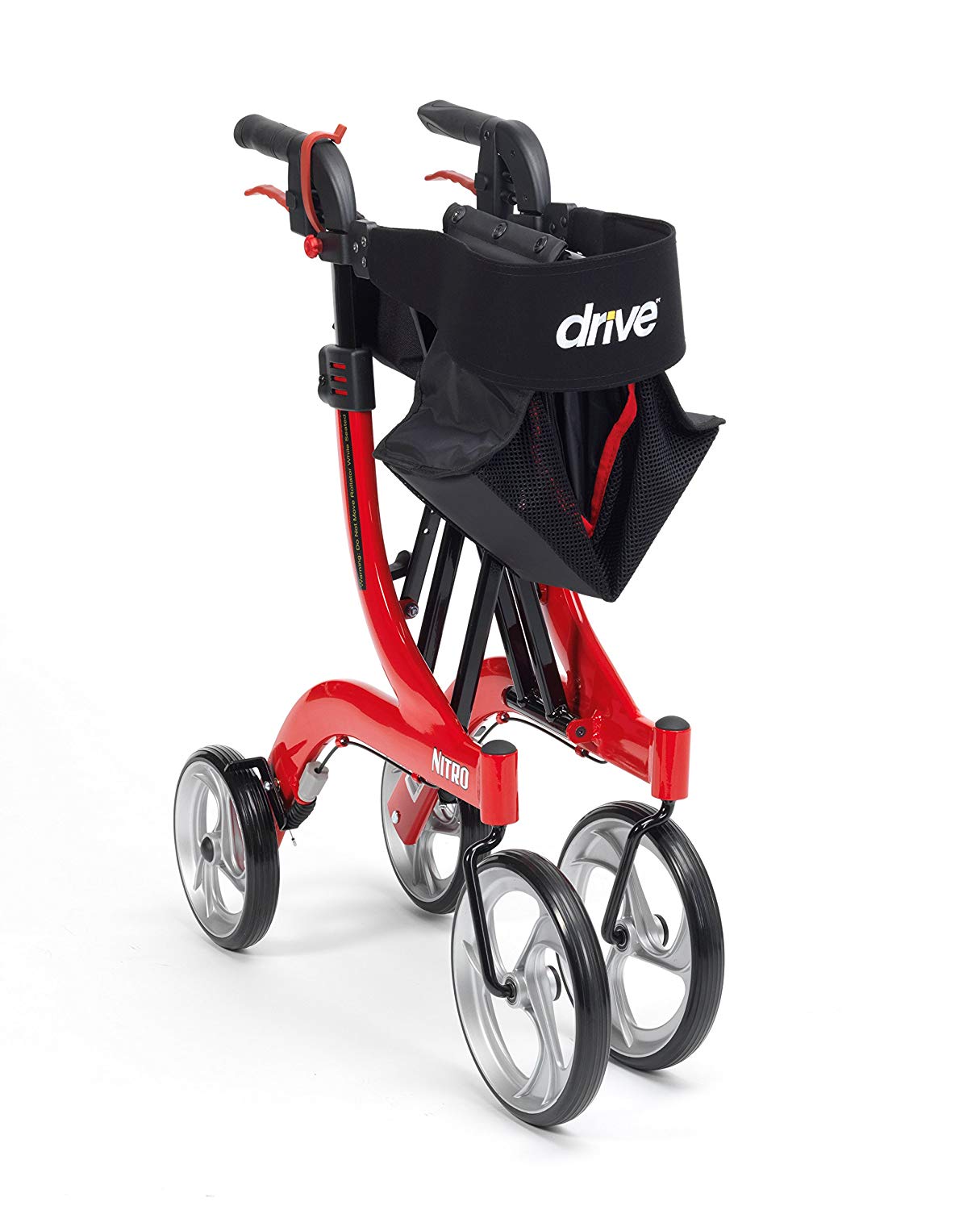 Drive Nitro Mini Four Wheeled Premium Rollator with Backrest, Seat and ...