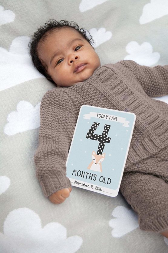 Milestone Over The Moon Baby Keepsake Cards Newborn’s First Year Memories - Image 3