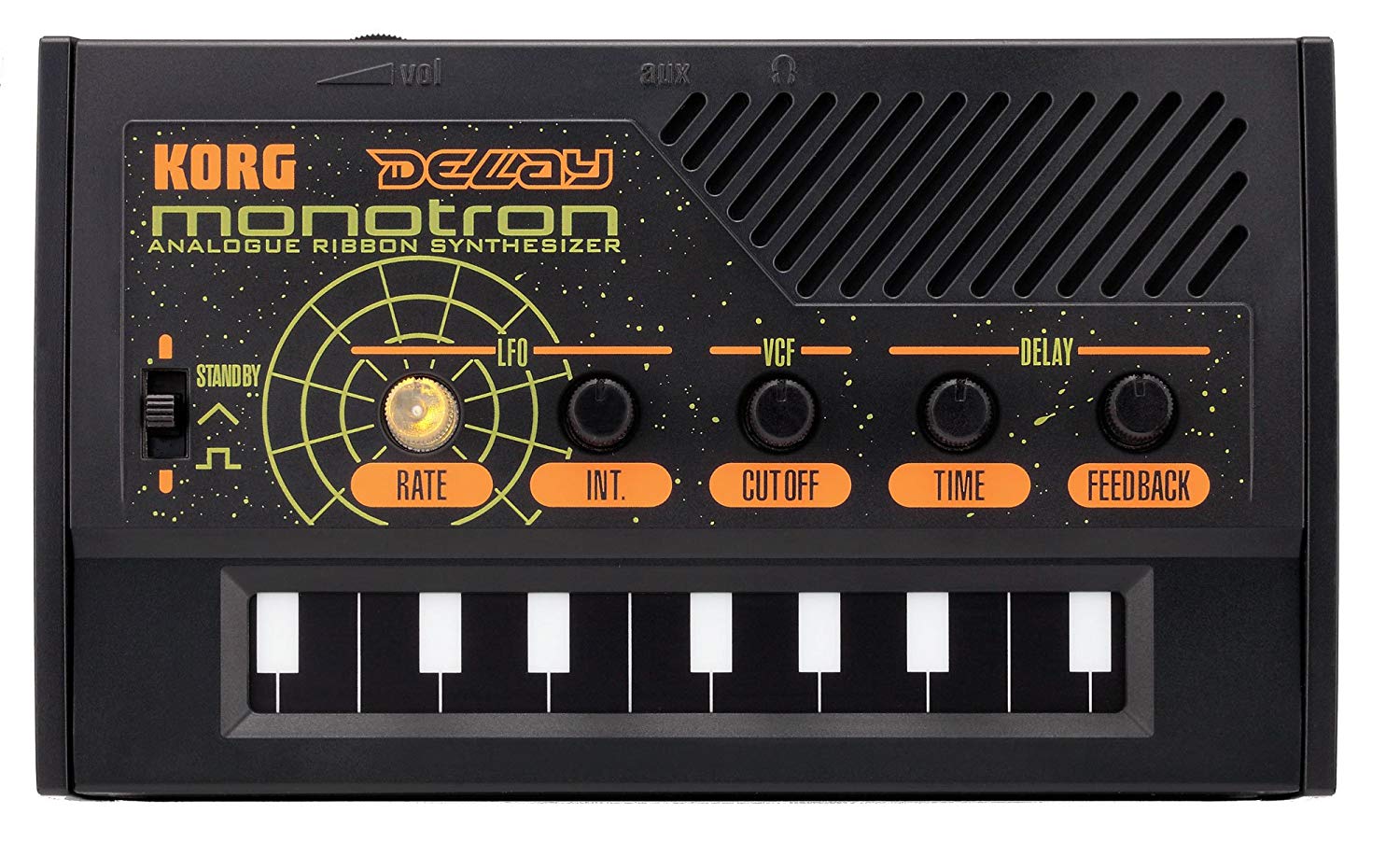 Korg - MONOTRON-DELAY Analog Ribbon Synth with Delay Effect and Built-in Speaker, White, standart