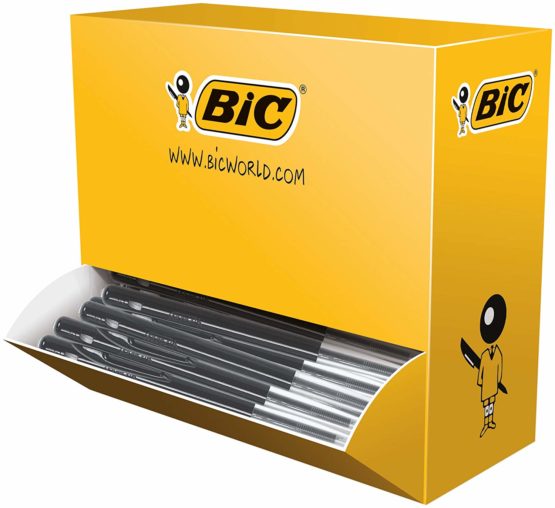 BIC M10 Medium Clic Pens Value Pack - Black (Pack of 100)