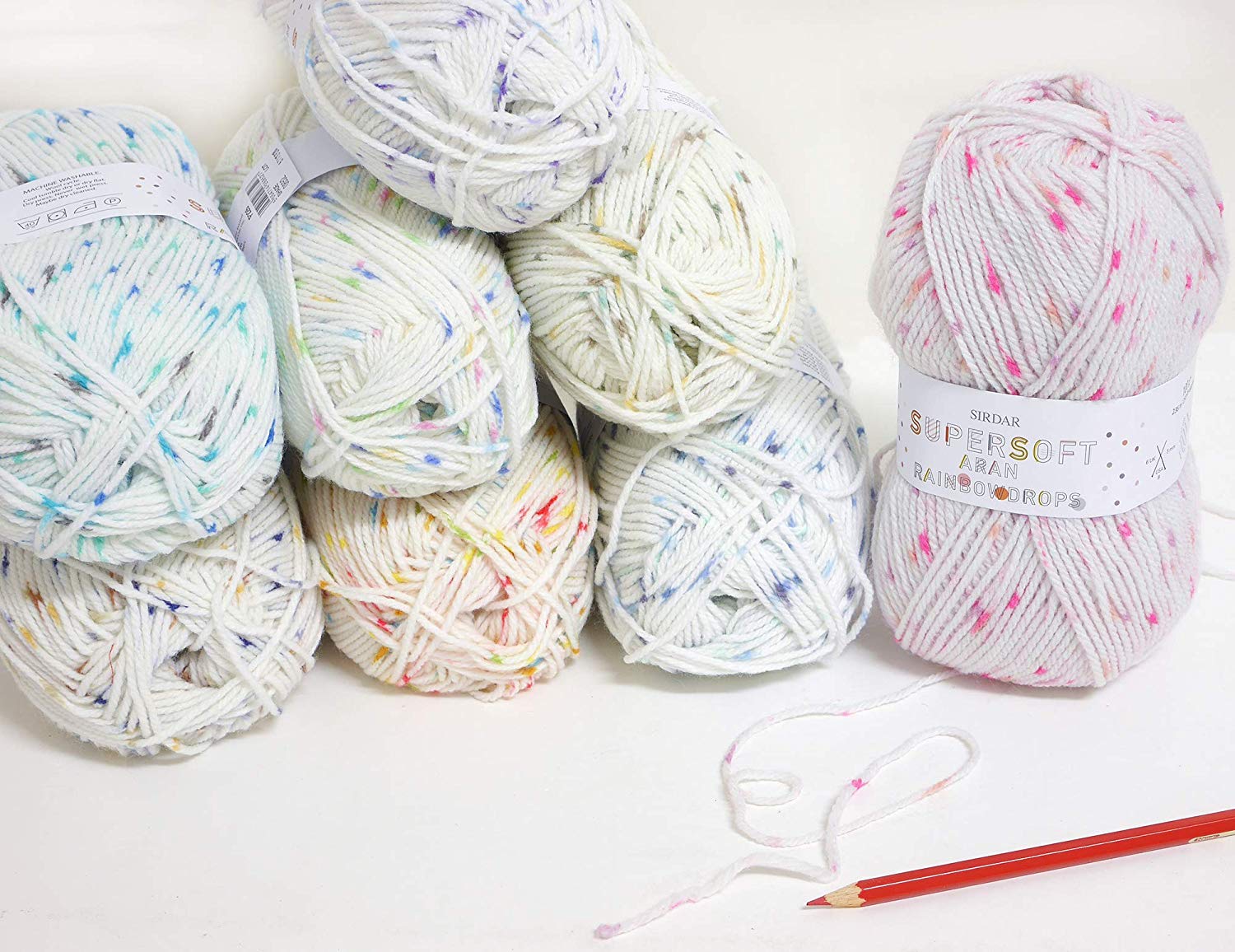 Sirdar Supersoft Aran Rainbow Drops, After Eight (854), 100g - Image 3
