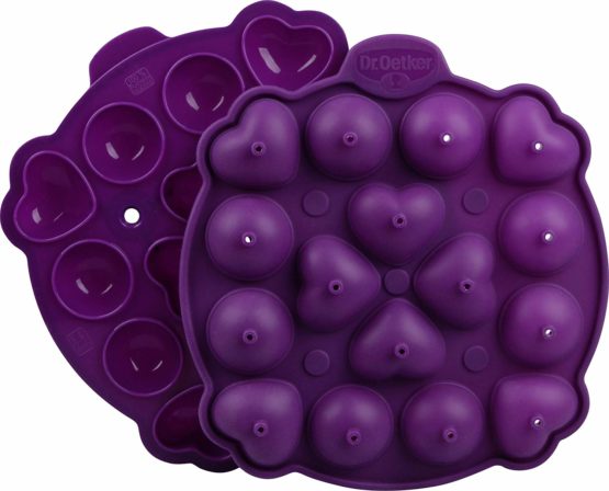 Drer Cake-Pops Mould Flexxibel Love of Silicone 16 Cups 20x21x6 cm in Violet, Purple, 20 x 21 x 6 cm - Image 2