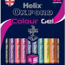 Helix Oxford Colour Gel Pens (x10 Pack Assorted Colours) with Plastic Free Packaging