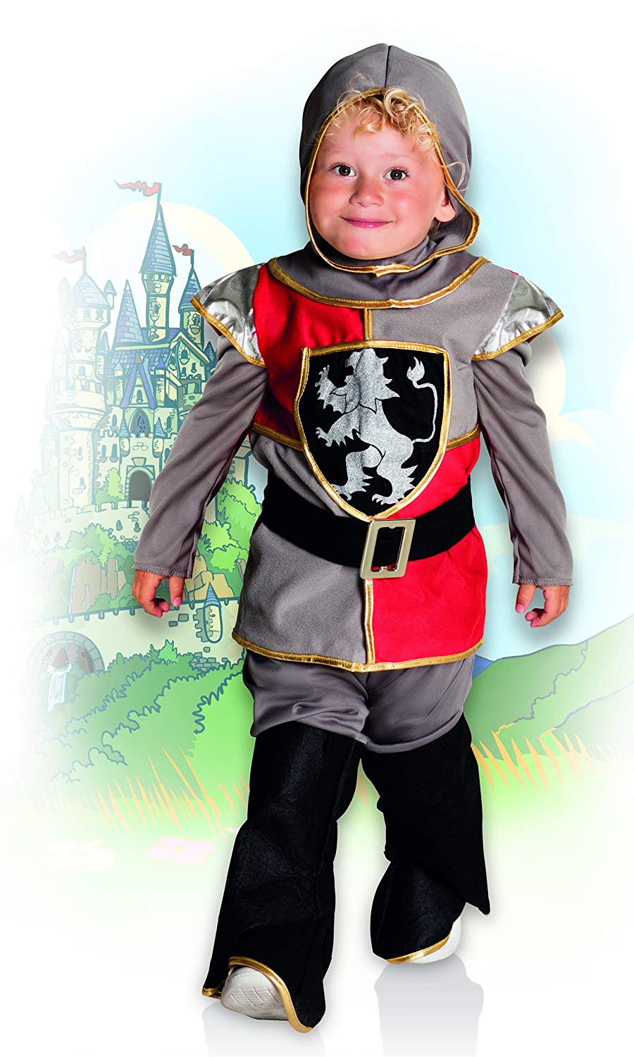 Kids Sir Templeton Medieval Kinght Boys Fancy Dress Costume, Gray, 110 - Image 3