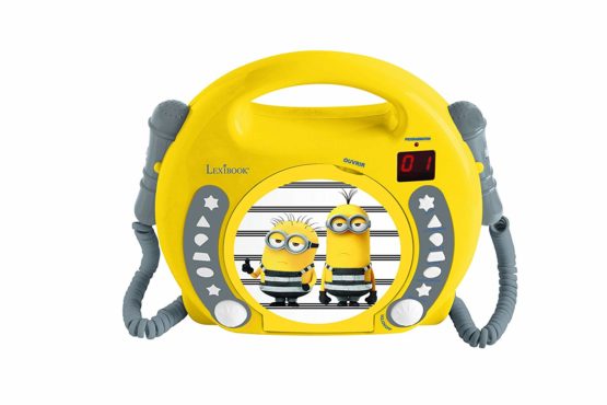Lexibook RCDK100DES Universal Despicable Me Minions CD Player with 2 Microphones, Headphones Jack, Battery-Operated