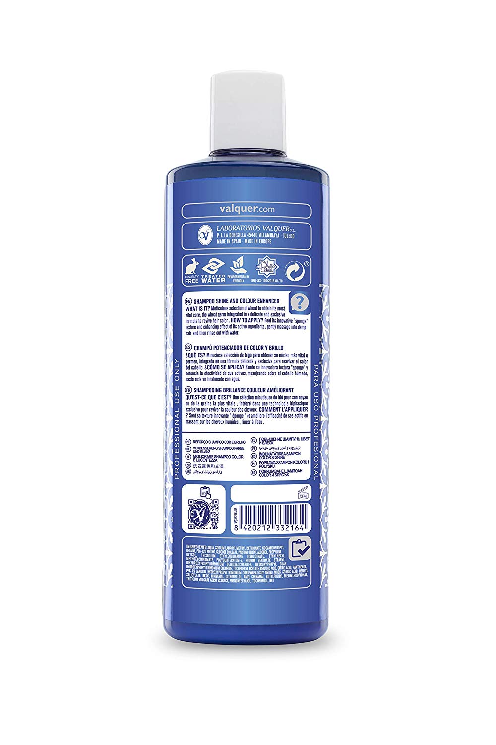 VALQUER Color & Shine Enhancing Shampoo for Dyed Hair, Blue, 400 ml (Pack of 1) - Image 3