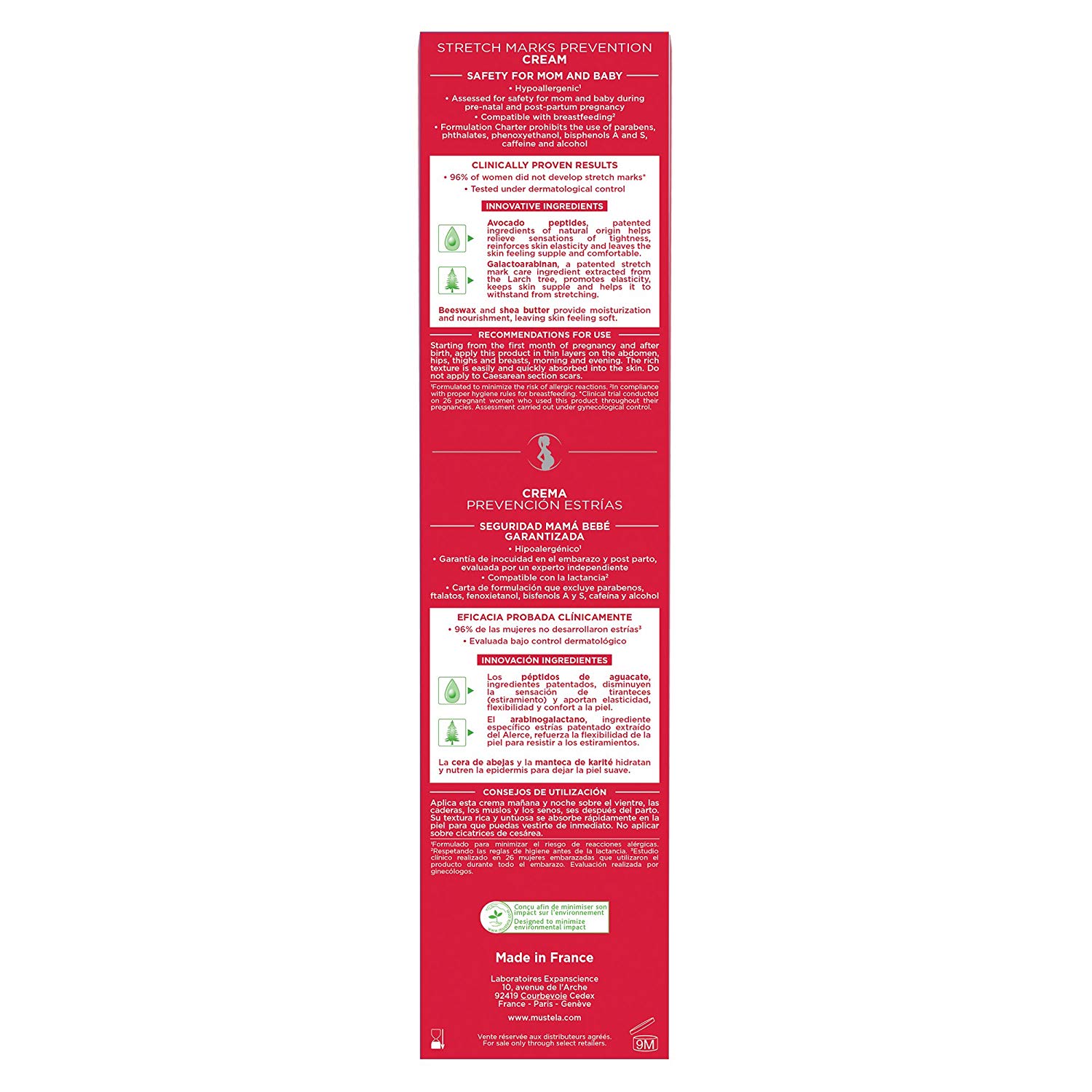 Mustela Maternity Stretch Marks Prevention Cream, Enriched with Plant-Based Ingredients, Hypoallergenic, Dermatologist-Tested, 150ml - Image 4