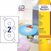 Avery Zweckform L6043 25 A4 Pack of 50 CD Labels Diameter 117 mm 25 Sheets White